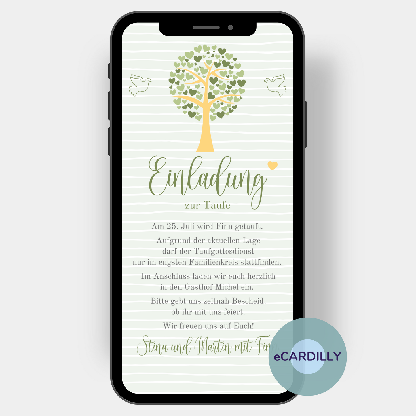 eCard - Heart tree green