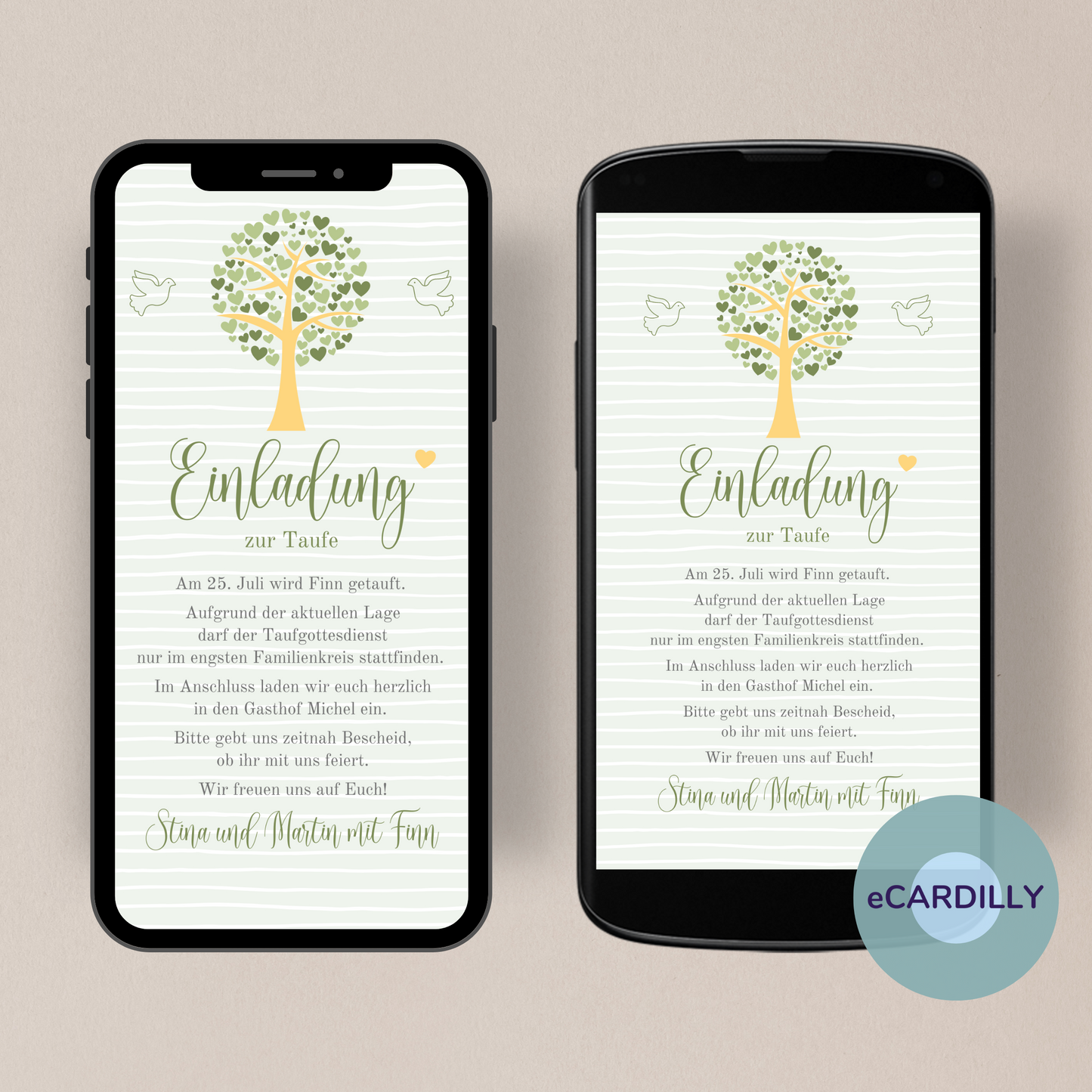 eCard - Heart tree green