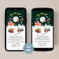 Karte mit weihnachtlichen Motiven die du als whatsapp weihnachtskarte an alle versenden kannst.
