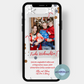 Rot-weiß-gestreifte Zuckerstangen, Schneeflocken und etwas glitzer-Konfetti wirbeln auf dieser eCard rund um das Familienfoto von euch. Auf der eCard stehen Grüße zum Weihnachtsfest und für das neue Jahr! Frohe Weihnachten!