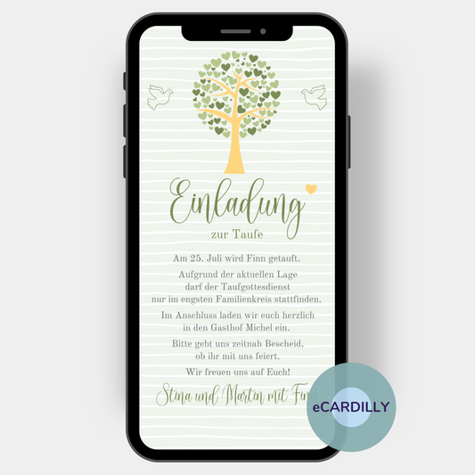 eCard - Heart tree green