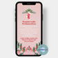 Ein großer rot-weiß gemusterter Weihnachtsstrumpf hängt an einem Mistelzwei über Deinen Weihnachts- und Neujahrsgrüßen auf dieser eCard. Alle Namen Deiner Familie stehen ganz persönlich auf dieser Weihnachtsgrußkarte