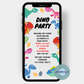 Birthday party invitation - Dino party - children's birthday party 
