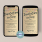 Birthday or summer party invitation with colorful lanterns on golden background.