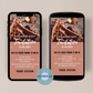 Invitation card brown for men simply fast cheap veresenden